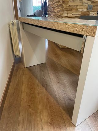 Tocador MALM Ikea Blanco y Cristal