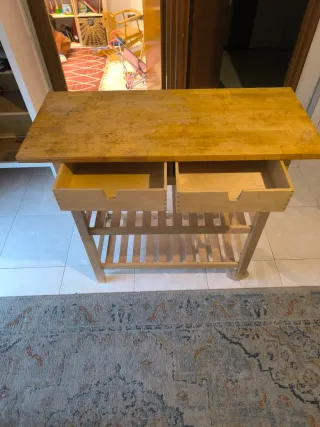 Isla/Carrito Cocina Madera Ikea