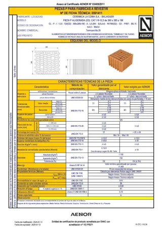 Ladrillo Termoarcilla de 29