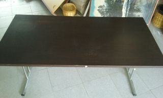 Mesa plegable lacada negra