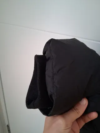 Plumífero largo Negro Zara Relleno Plumas