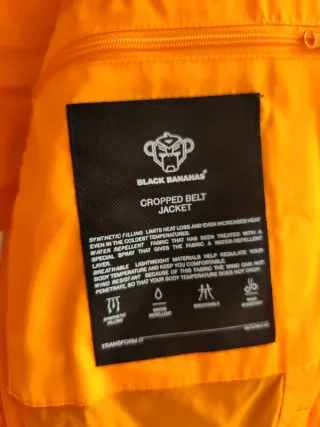 Plumas Black Bananas Naranja Talla S