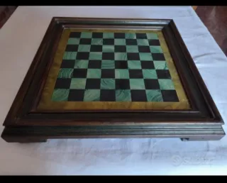 Scacchiera effetto marmo verde e nera