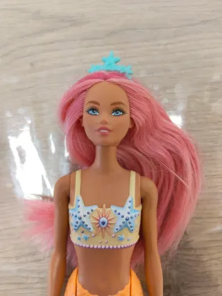 Barbie Sirena Rosa y Naranja