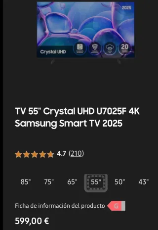 Televisor Samsung Crystal UHD 55