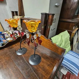 Coppia candelieri  in stile vintage