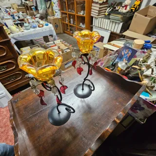 Coppia candelieri  in stile vintage