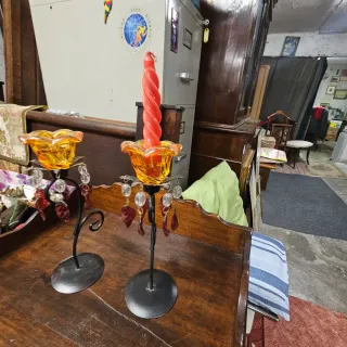 Coppia candelieri  in stile vintage