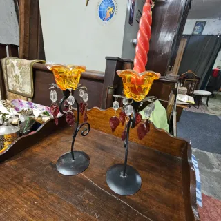 Coppia candelieri  in stile vintage