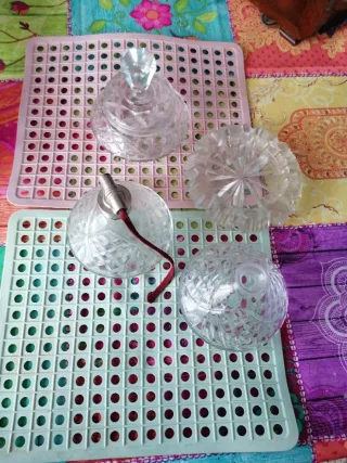 Juego de tocador de cristal