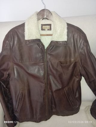 Cazadora de cuero para hombre