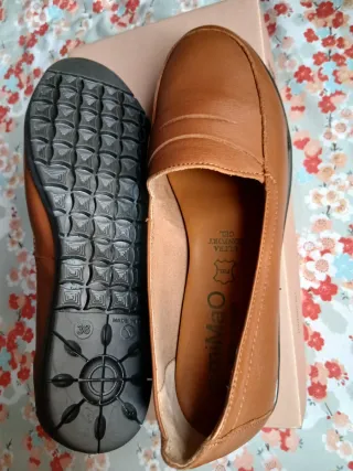 Mocasines miMao Marrones Piel Talla 38