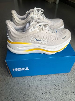 Zapatillas Hoka Bondi 9 Mujer Blanco Amarillo
