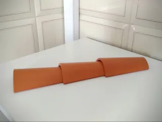 Set 3 tegole decorative marrone arancio