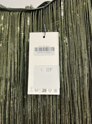 Falda Zara flecos lentejuelas LIMITED EDITION