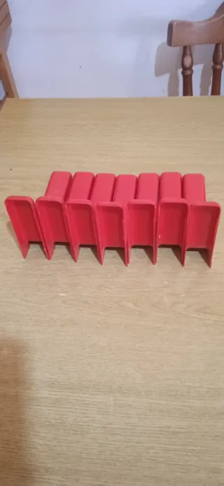 Set 7 Staffe Portaoggetti Rosso