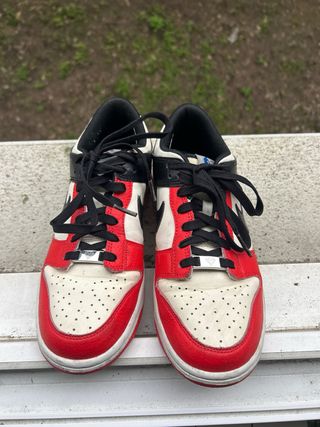 Tenis Nike Dunk Low Rojo Negro Blanco