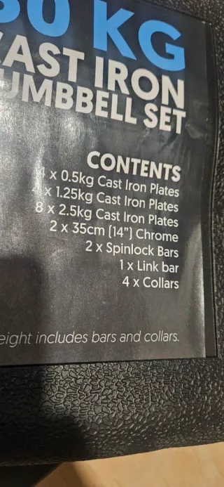 Set Mancuernas Hierro 30kg. Nuevas.