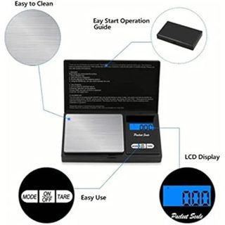 Bascula Digital Scale-Professional Mini De Bolsillo, Báscula De Bolsillo De Precisión Con Peso De Calibración De 100 G, 200 G X 0,01 G, Báscula Digital De Gramos, Báscula Pequeña Para Alimentos/jo...