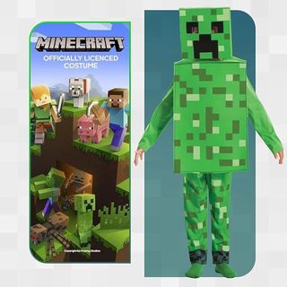 Disguise Disfraz Creeper de Minecraft (talla S) 5-6 años, , Disfraz Infantil de Creeper de Minecraft, Licencia Oficial de Disguise, Ajuste Cómodo y Diseño Detallado