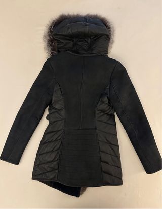 Giacca Montone Vera Pelle con Pelliccia Donna