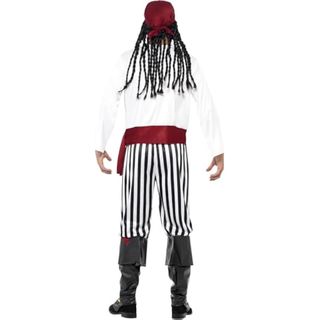 Smiffys Disfraz de hombre pirata,TALLA L , con camisa, pantalones, banda para el pelo y cinturón Halloween, Carnaval