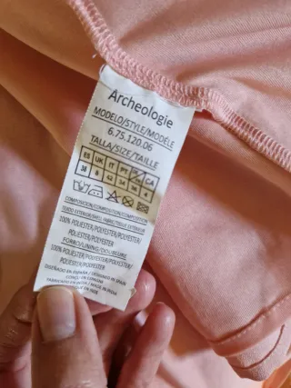 Vestido fiesta coral pedrería talla 38