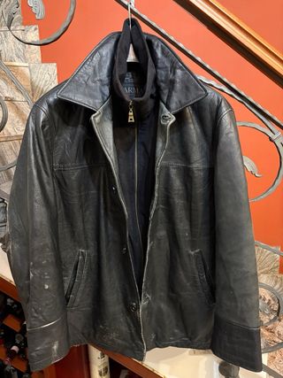 Giacca in vera pelle vissuta vintage