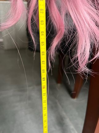 Peluca Cosplay Rosa Larga Ondulada