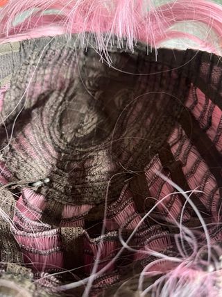 Peluca Cosplay Rosa Larga Ondulada