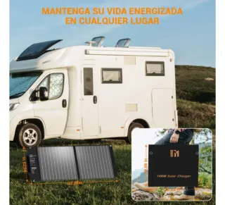 Placa Solar Portátil 100W