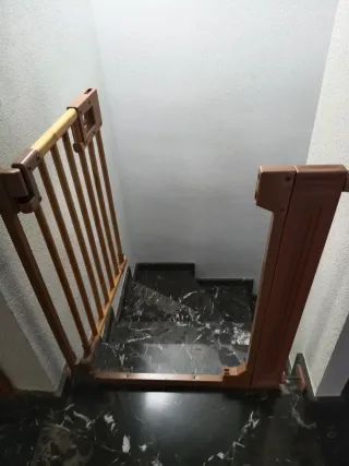 Barrera de seguridad madera y metal