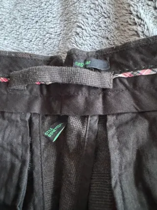 Pantaloni Benetton Uomo Donna Tg 48 Grigio