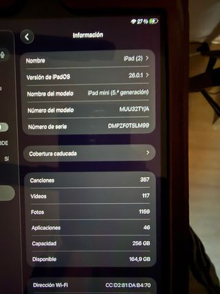 iPad mini 5 250g con funda y lápiz ,