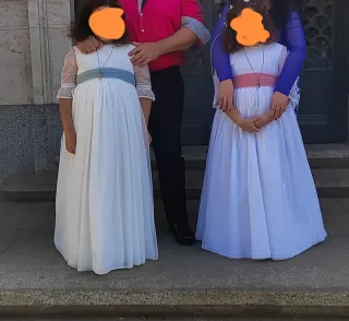 Traje de Comunión Blanco y Azul