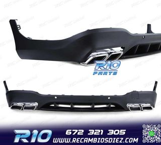 DIFUSOR MERCEDES GLC X253 15-18 LOOK AMG GLC63 PDC + COLAS E