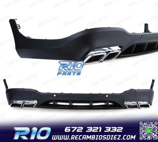 DIFUSOR MERCEDES GLC X253 15-18 LOOK AMG GLC63 PDC + COLAS E