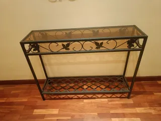 Taquillón forja cristal