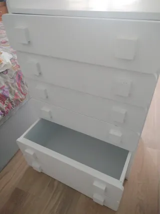 Cómoda blanca 5 cajones