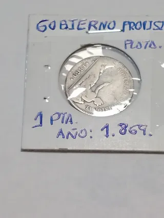 Moneda 1 Peseta 1869 Gobierno Provisional
