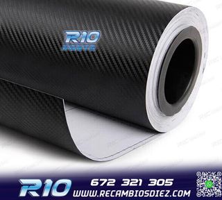 VINILO ADHESIVO CARBONO NEGRO
