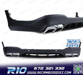 DIFUSOR MERCEDES GLC X253 15-18 LOOK AMG GLC63 PDC + COLAS E