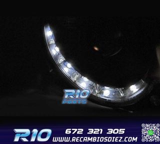FAROS MERCEDES CLASE CLK W209 02-09 LUZ DIURNA FONDO NEGRO