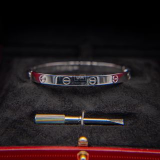 Pulsera Cartier Oro Blanco Talla 18