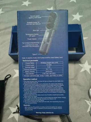 Cepillo Iones Alisador YX-838