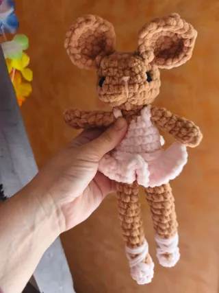 Muñeca Ratita Bailarina Crochet