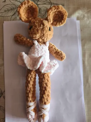 Muñeca Ratita Bailarina Crochet