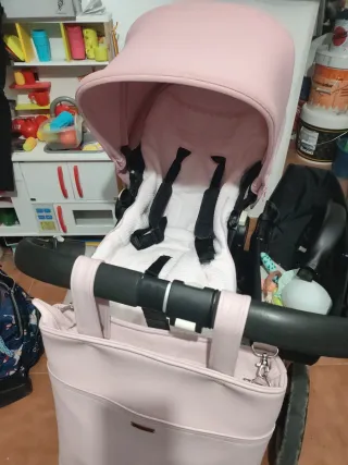 Saco Bugaboo Carro Blanco y Rosa