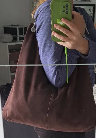 Lote 2 bolsos piel Stradivarius marrón