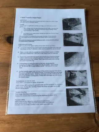 Fogli Transfer per T-shirt A4 (2 fogli)